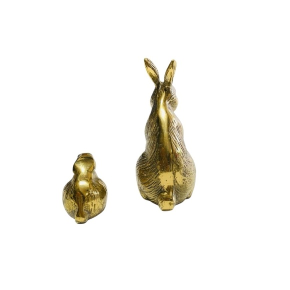 VTG BRASS Bunnies set of 2. - Picture 4 of 12
